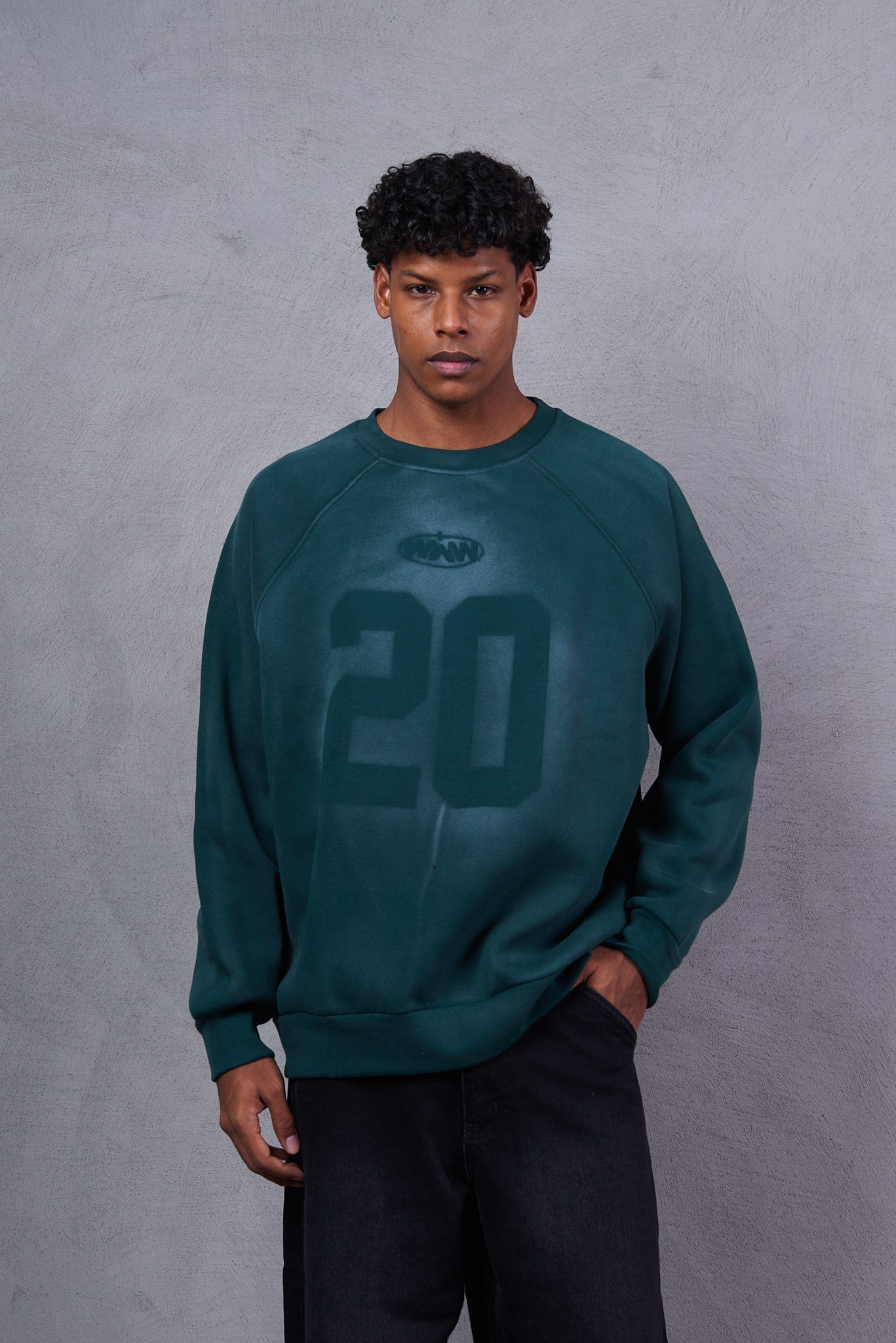 Men’s Organic Cotton Crewneck sweatshirt – Teal Green