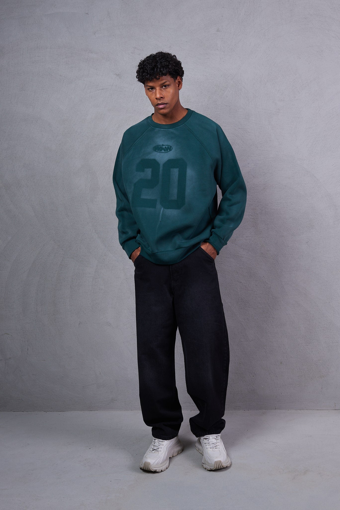 Men’s Organic Cotton Crewneck sweatshirt – Teal Green