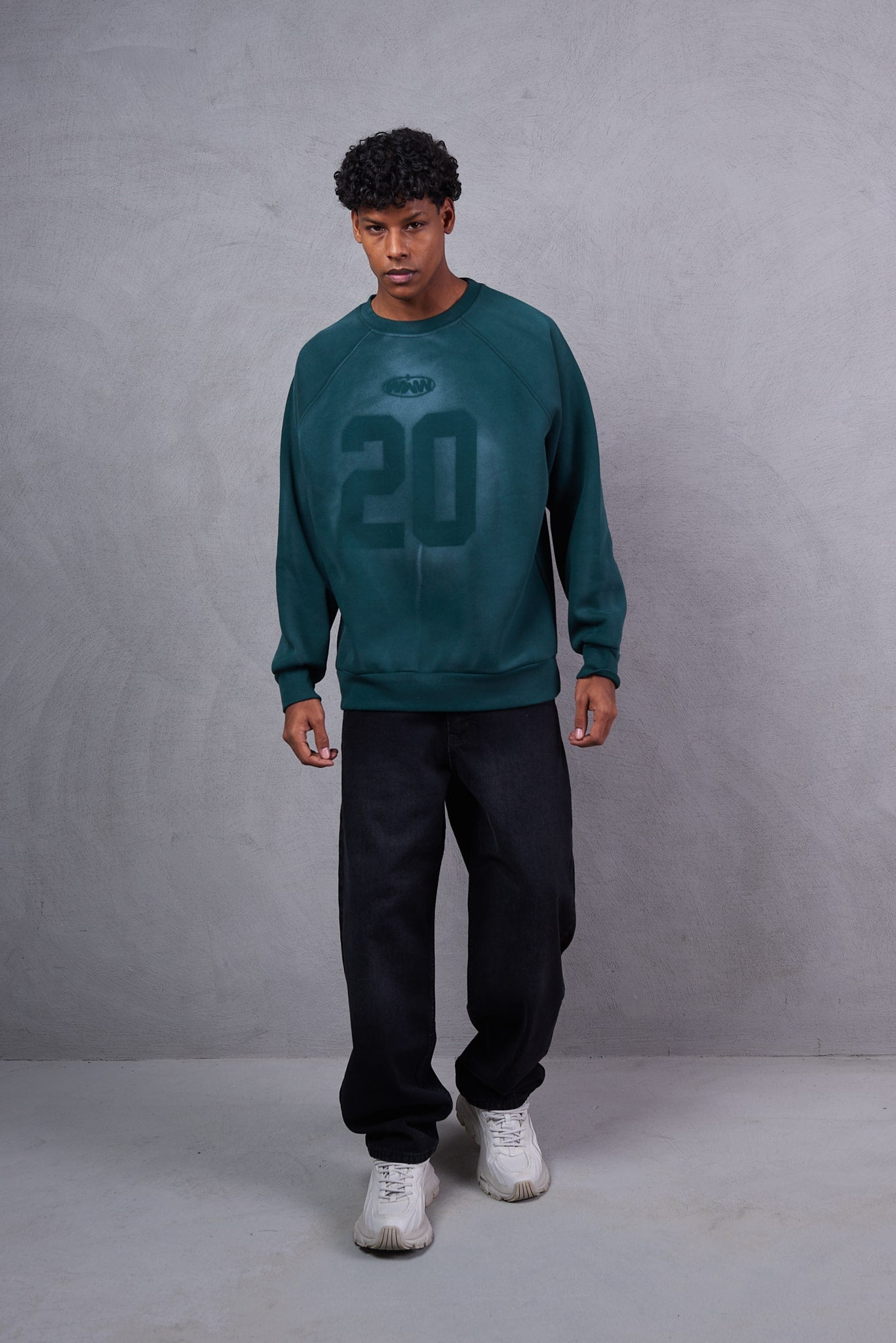Men’s Organic Cotton Crewneck sweatshirt – Teal Green