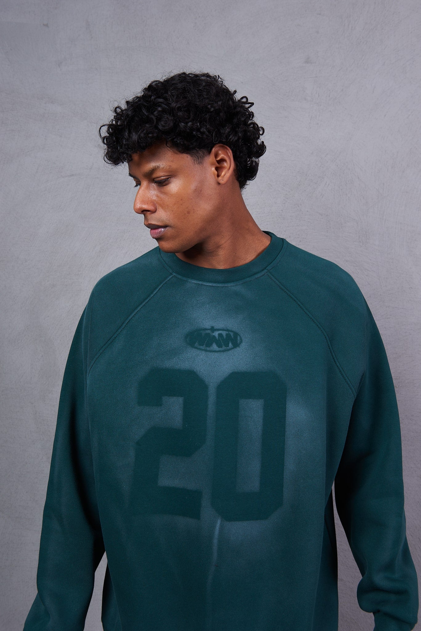 Men’s Organic Cotton Crewneck sweatshirt – Teal Green