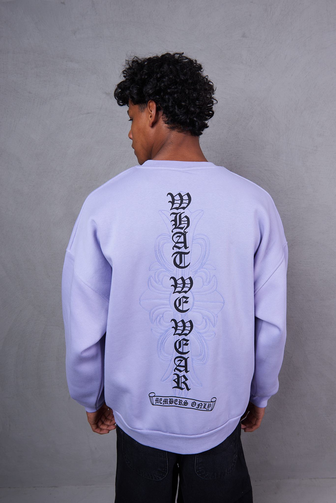 Oversized Boxy Extended Neck Sweatshirt