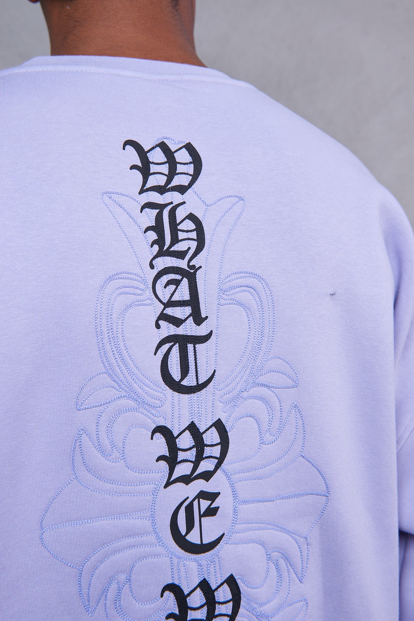  Oversized Boxy Extended Neck Sweatshirt