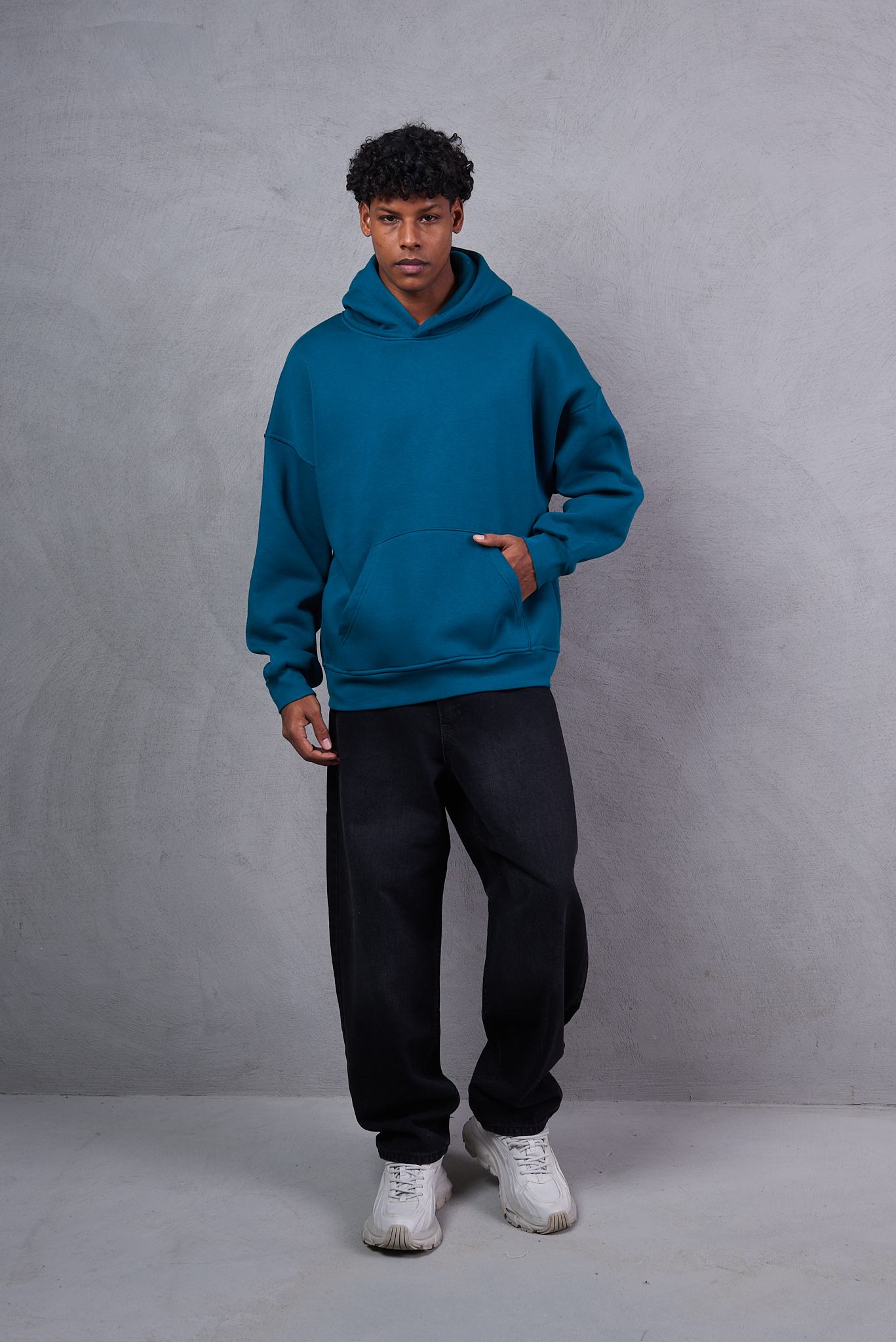 Men Solid Hoodie