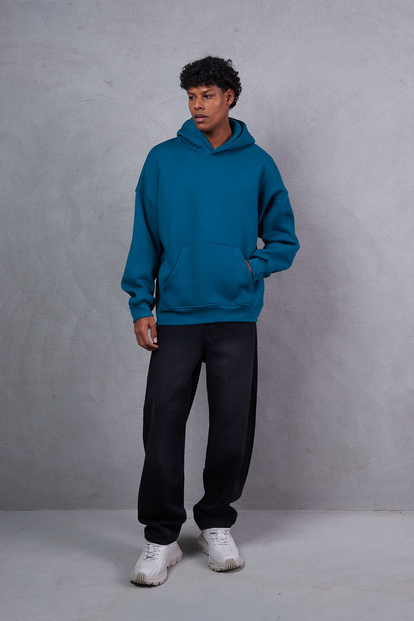 Men Solid Hoodie