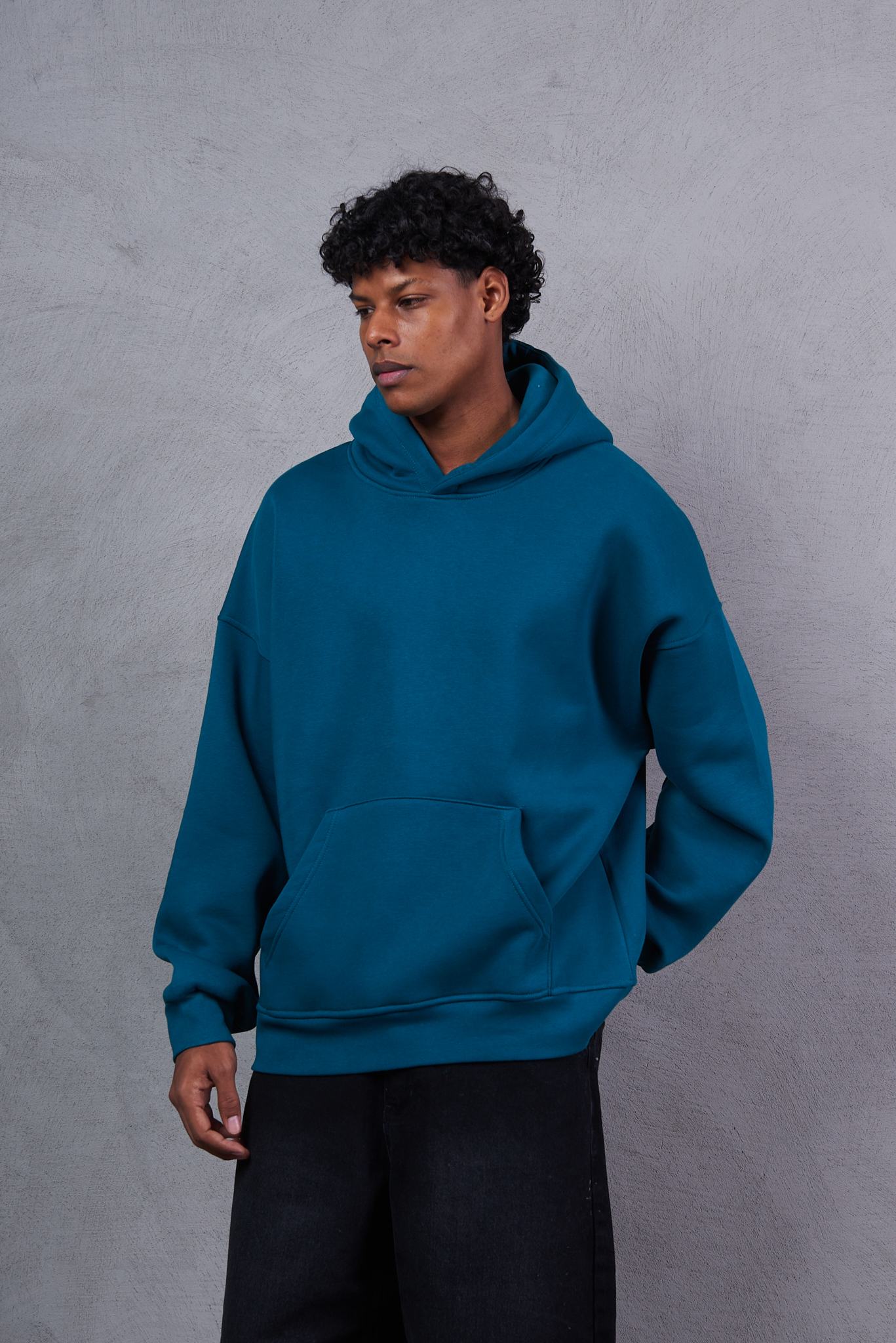 Men Solid Hoodie