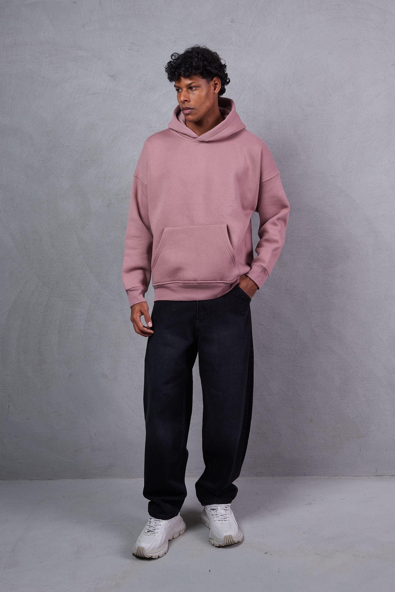 Men's Solid Hooded Full Sleeves Regular Fit Hoodie
