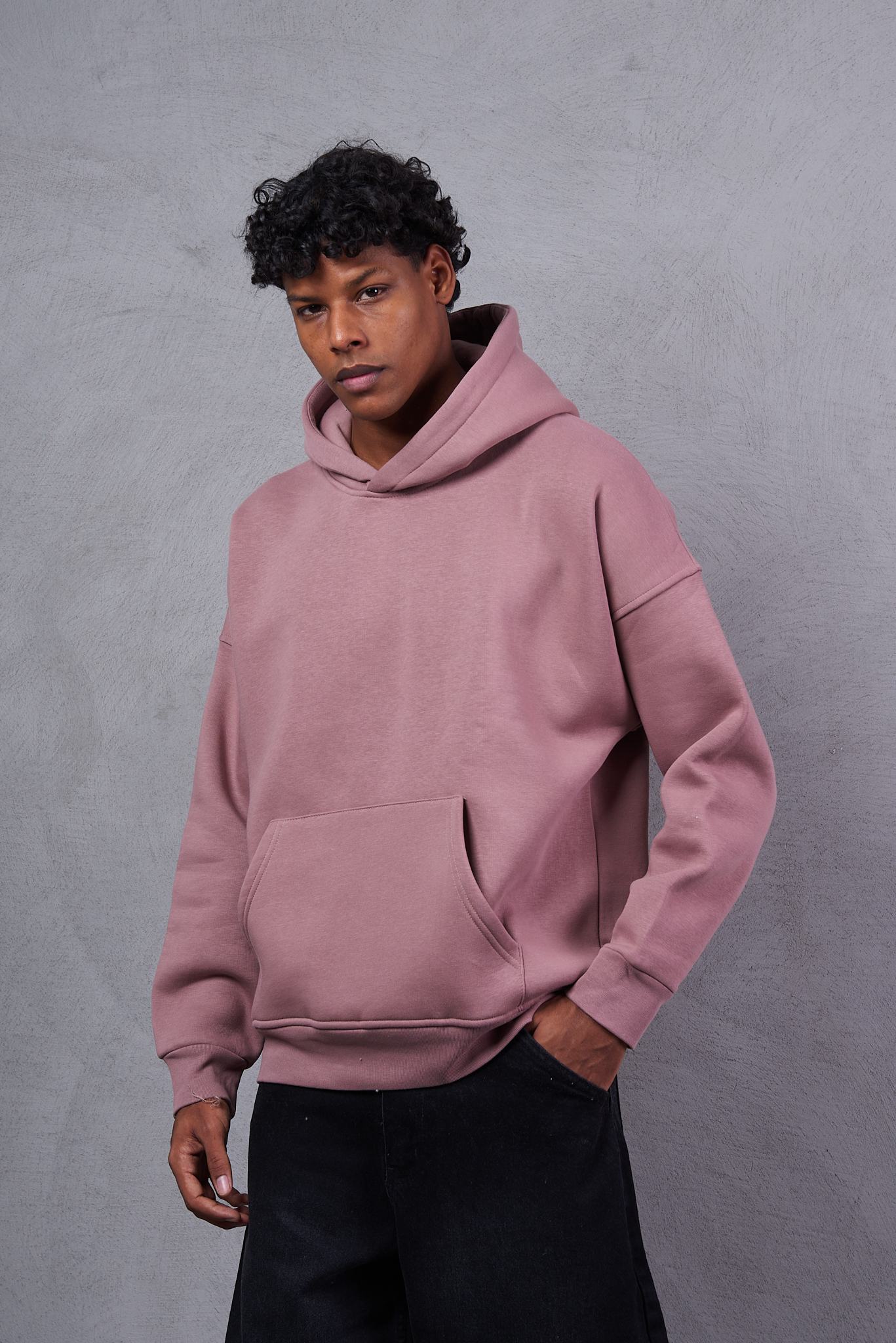 Men's Solid Hooded Full Sleeves Regular Fit Hoodie