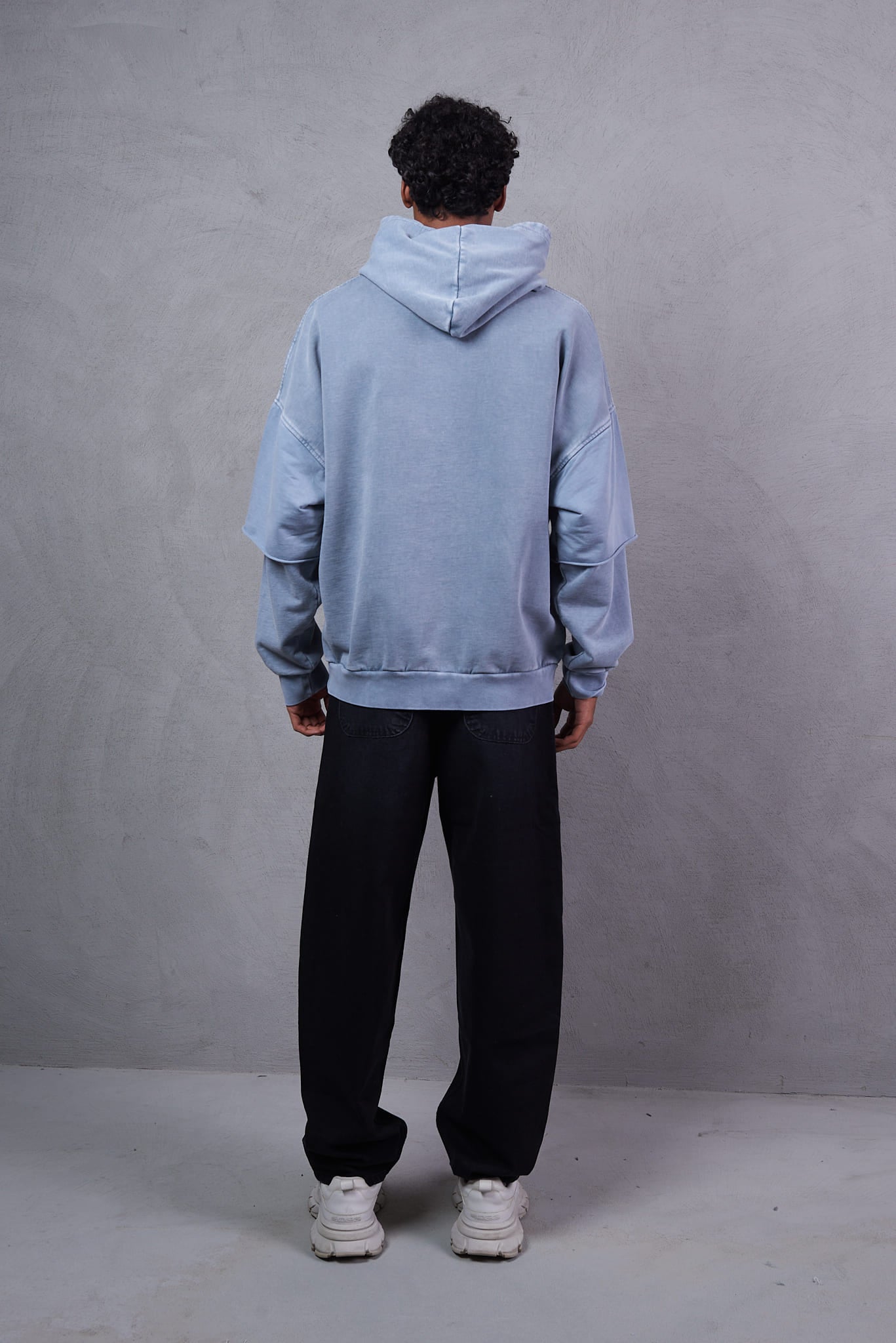 Open YY Long-Sleeve Hoodie – Light Blue