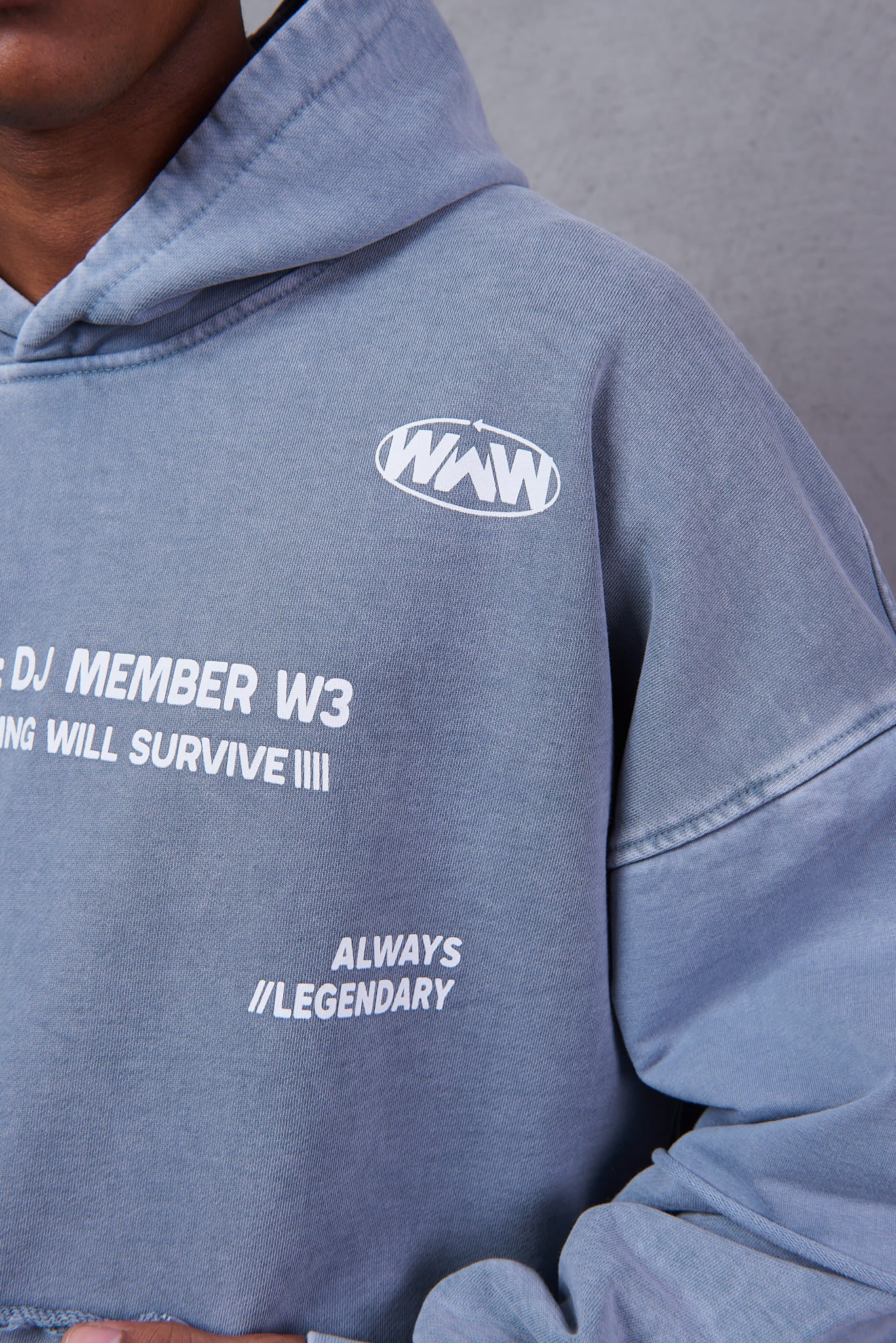 Open YY Long-Sleeve Hoodie – Light Blue