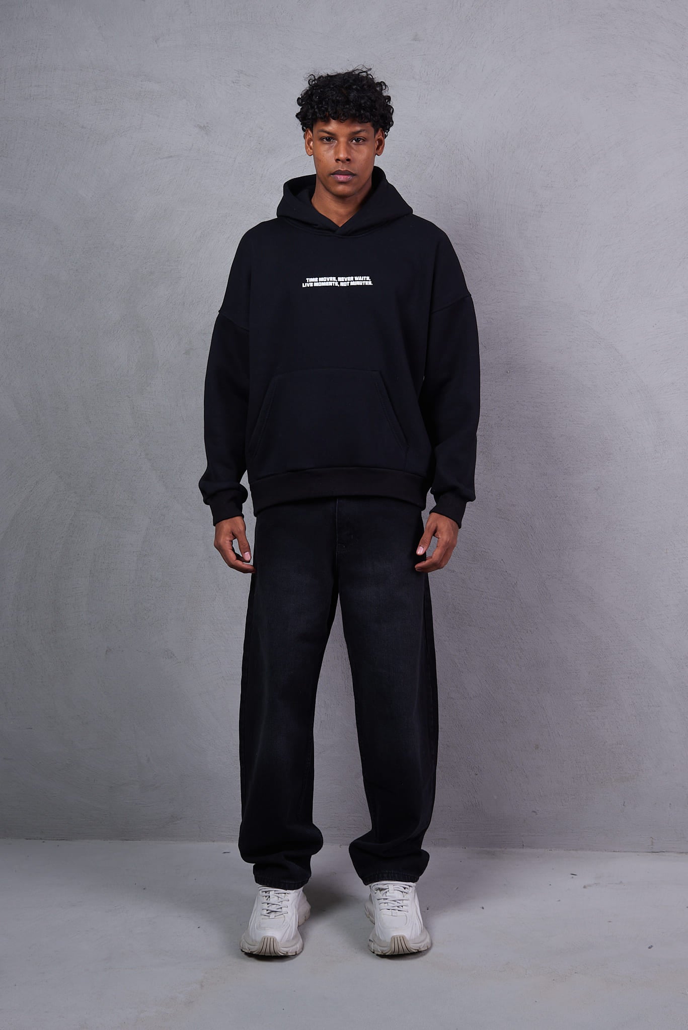 Oversized Multi Graphic Zip Through Hoodie