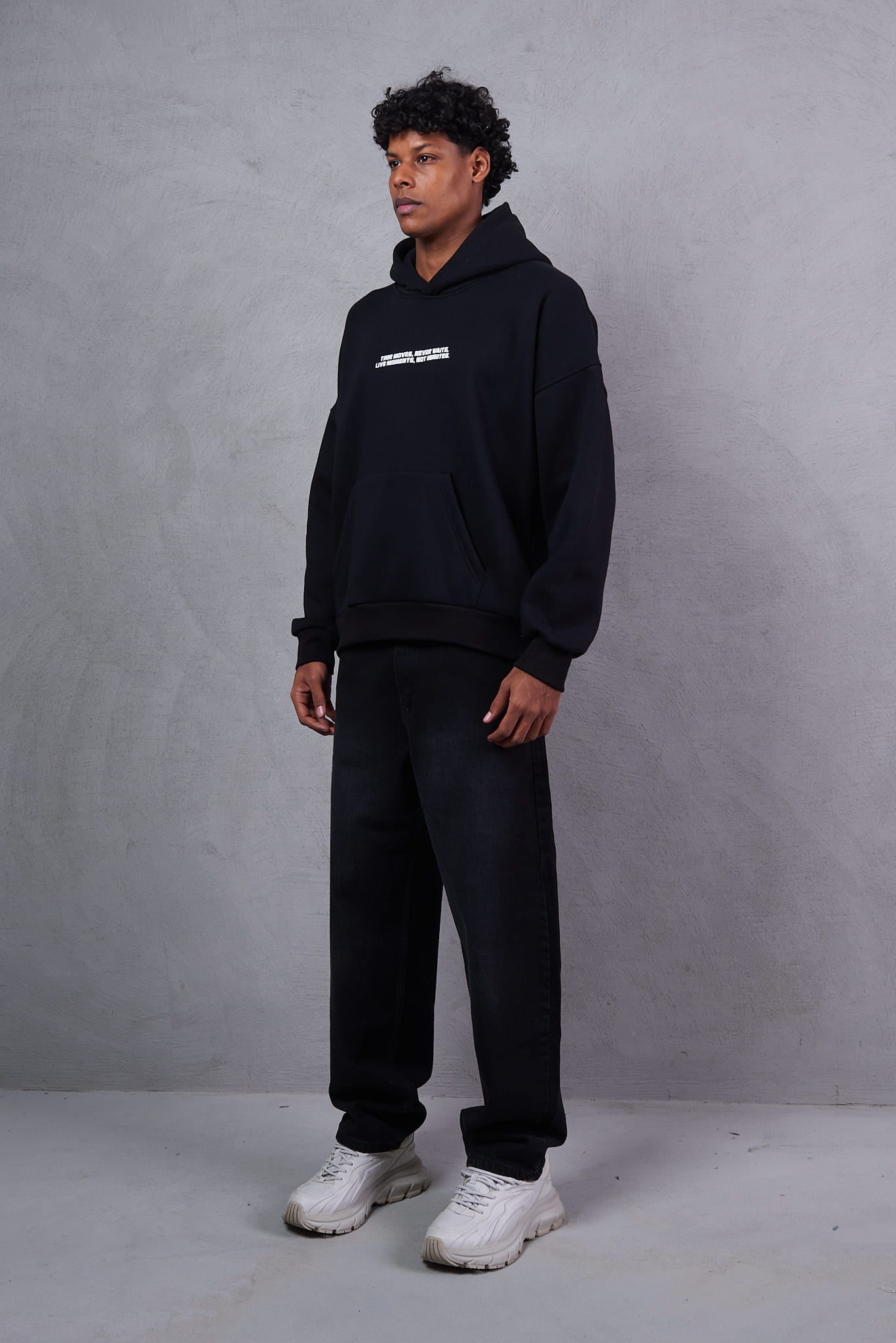 Oversized Multi Graphic Zip Through Hoodie