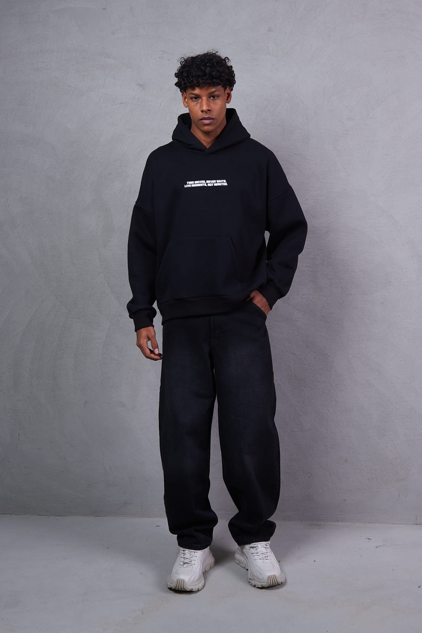 Oversized Multi Graphic Zip Through Hoodie