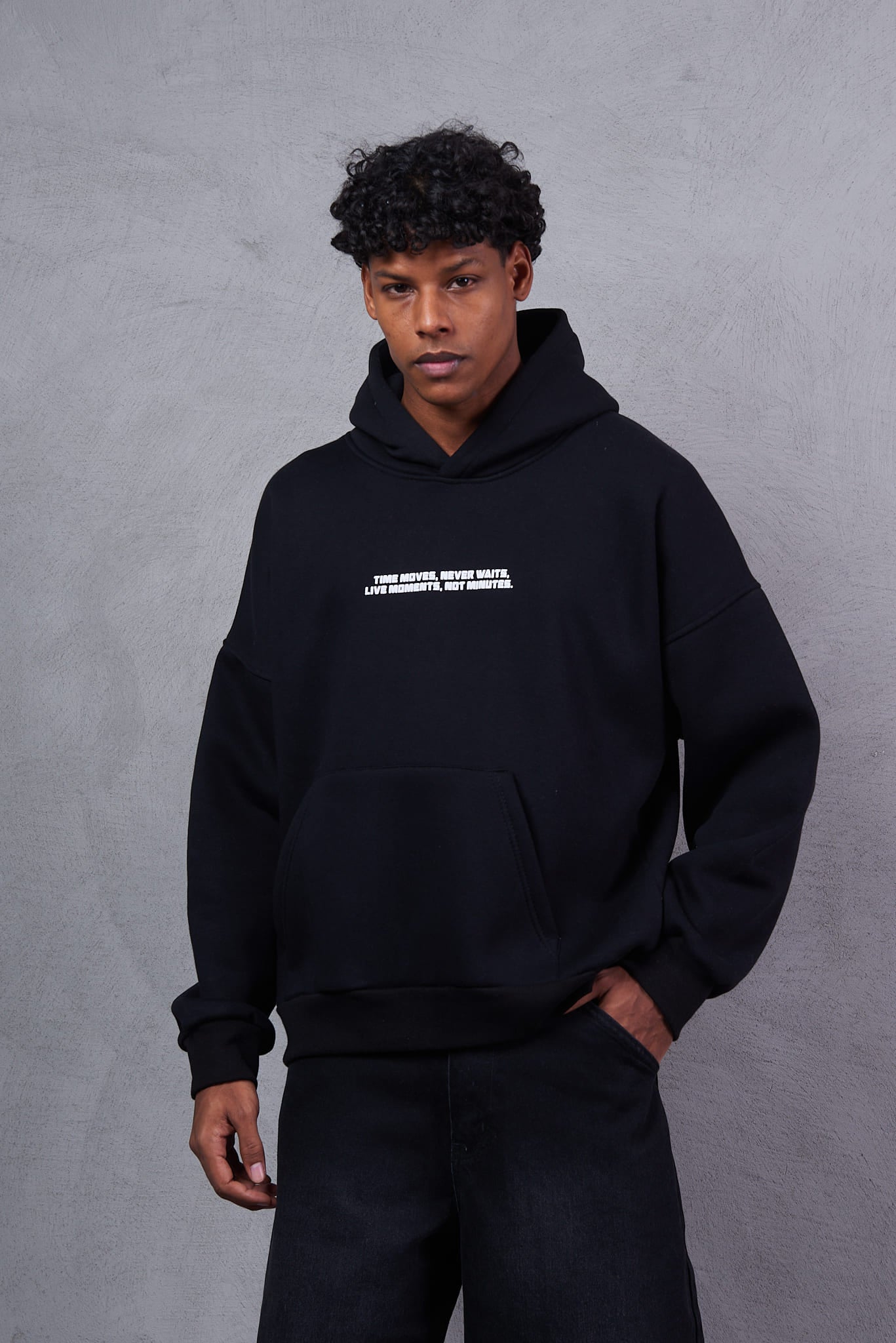 Oversized Multi Graphic Zip Through Hoodie