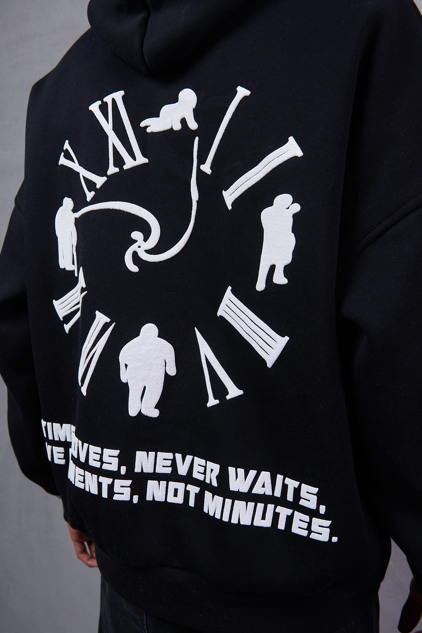Oversized Multi Graphic Zip Through Hoodie