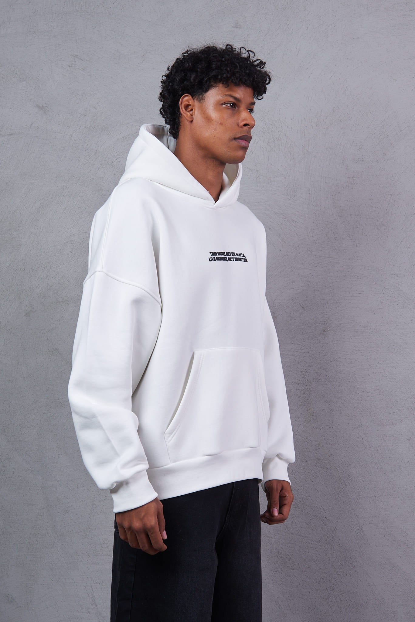 Urban DNA Applique Patch White Hoodie