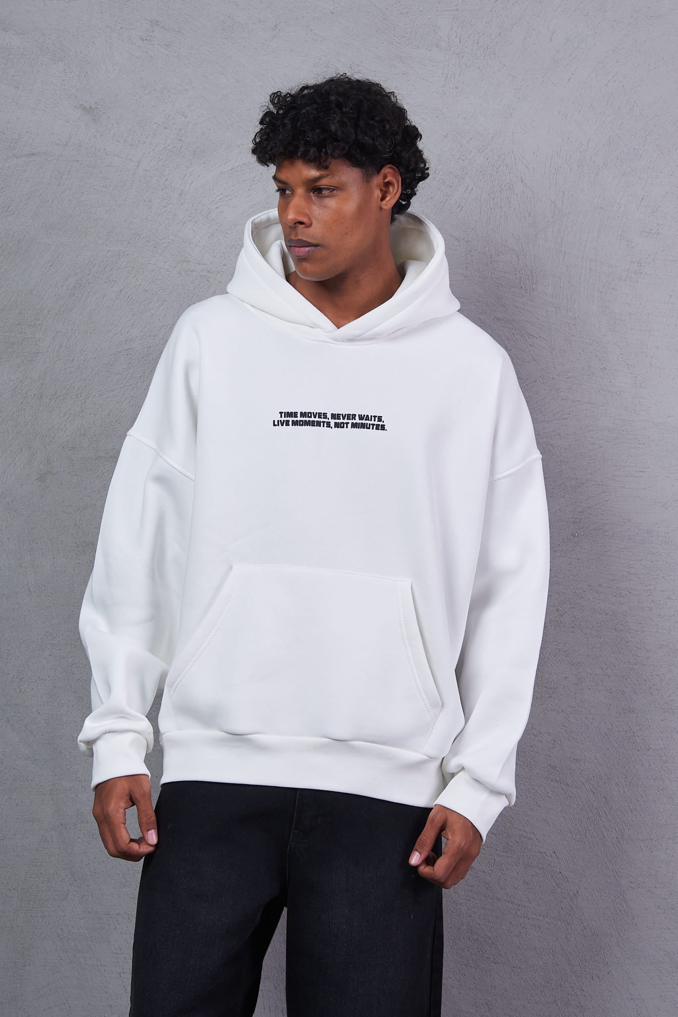 Urban DNA Applique Patch White Hoodie