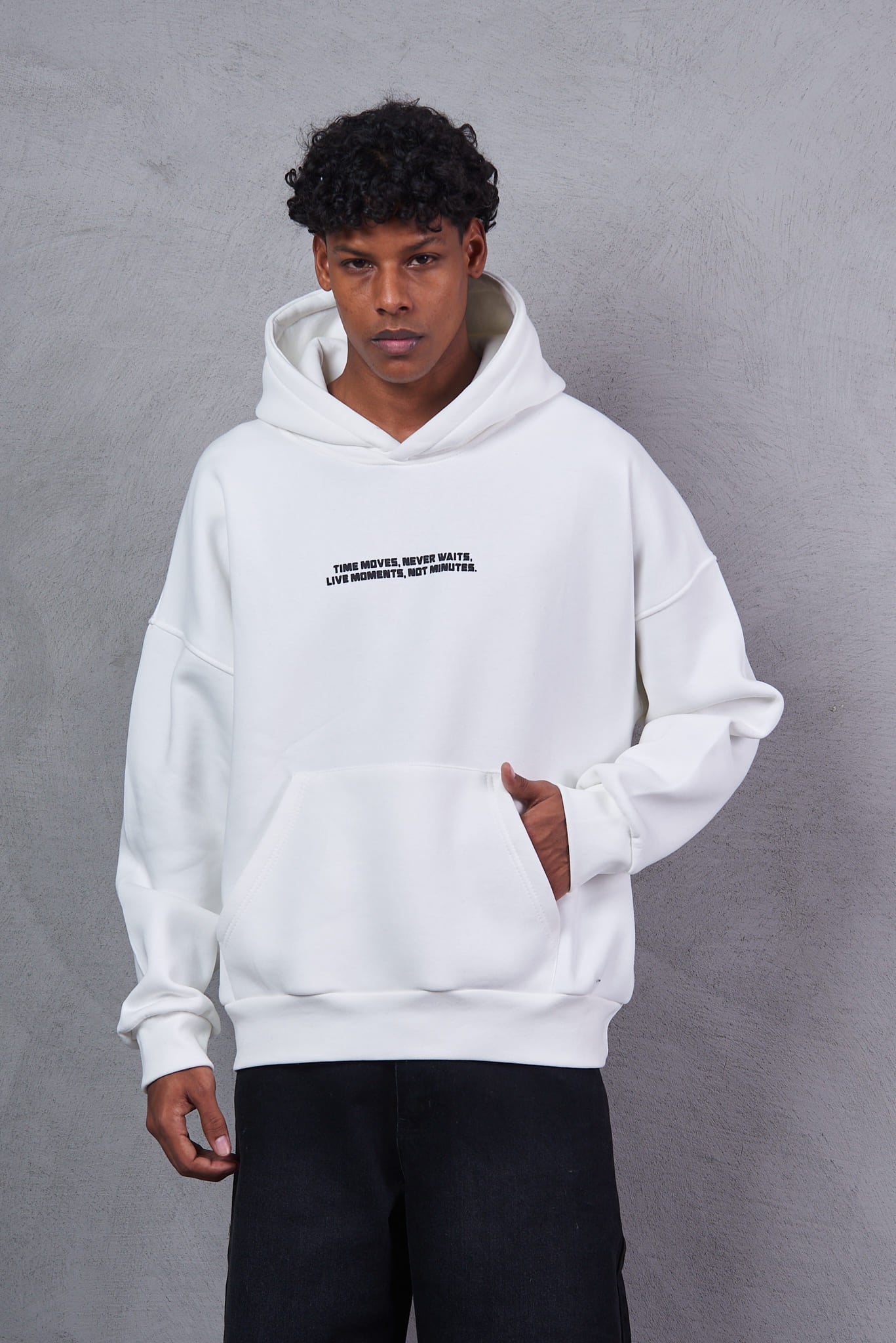Urban DNA Applique Patch White Hoodie