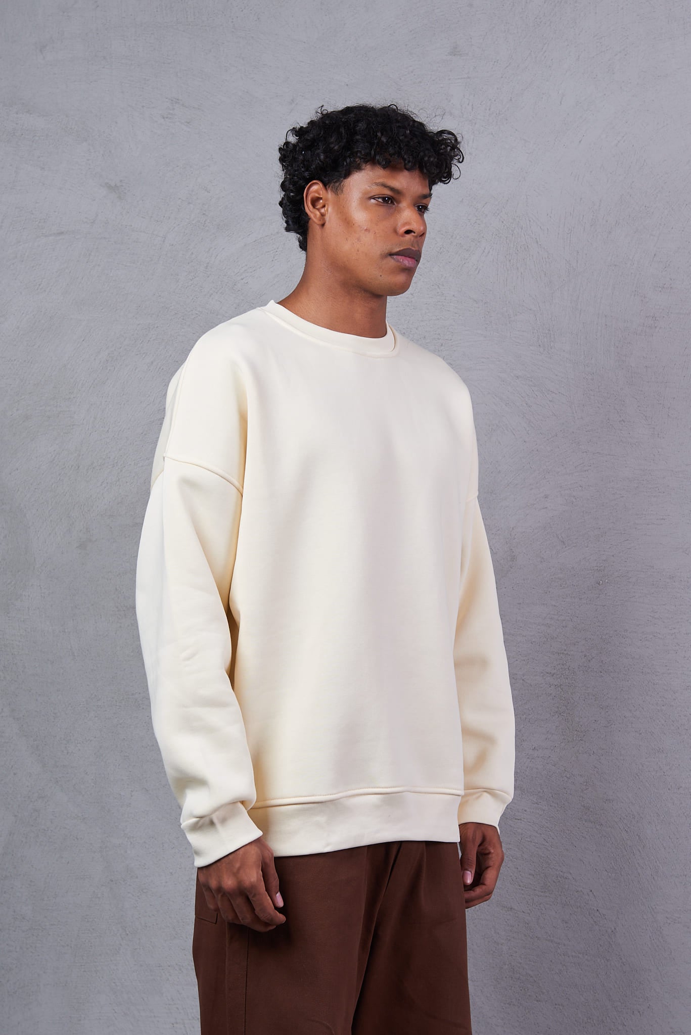 Men's Basic Crew Neck Oversized  Sweatshirt