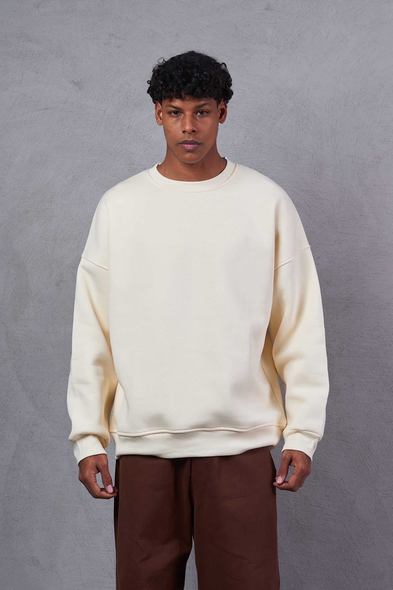 Men's Basic Crew Neck Oversized  Sweatshirt