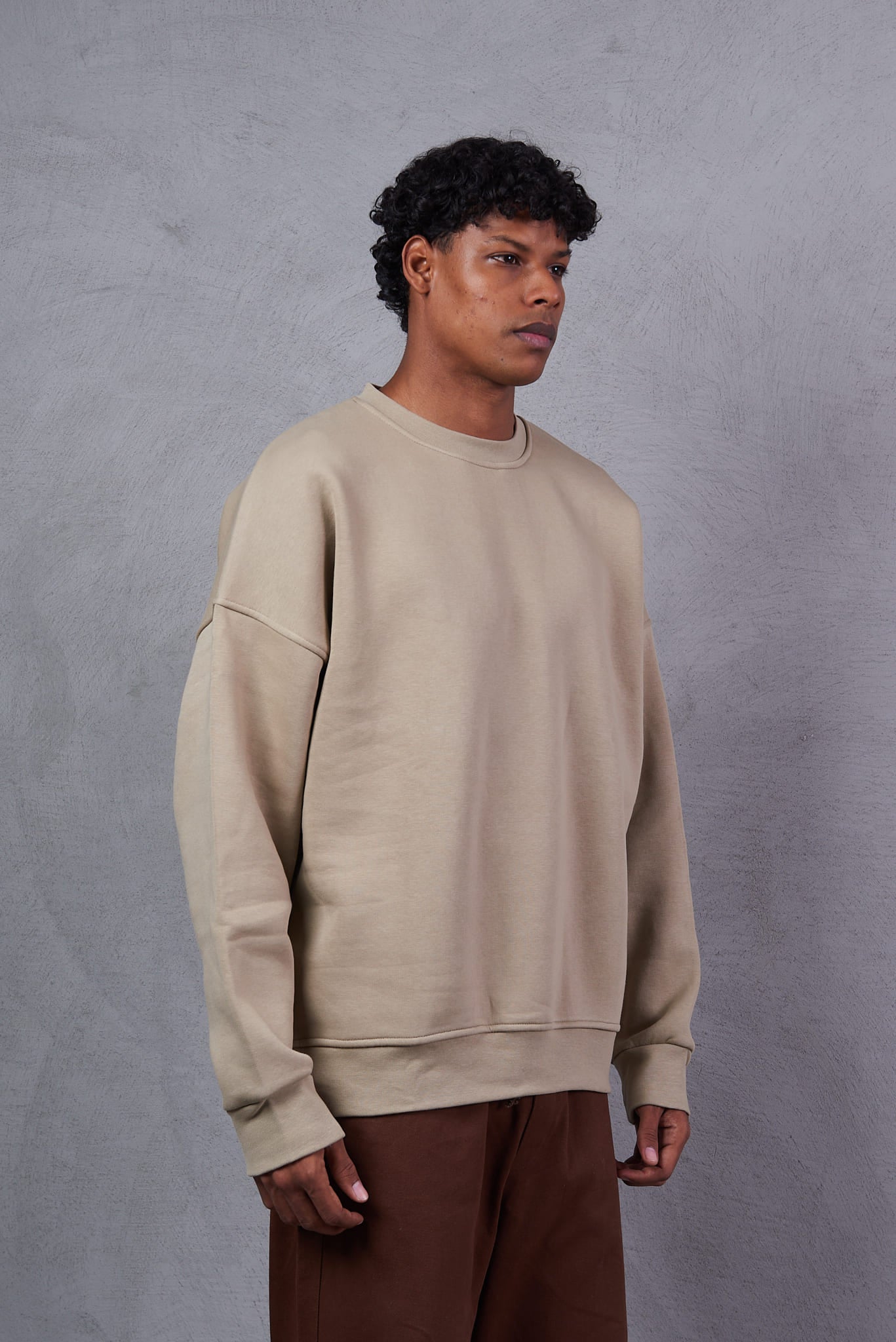 Basic Crewneck Sweatshirt – Greige