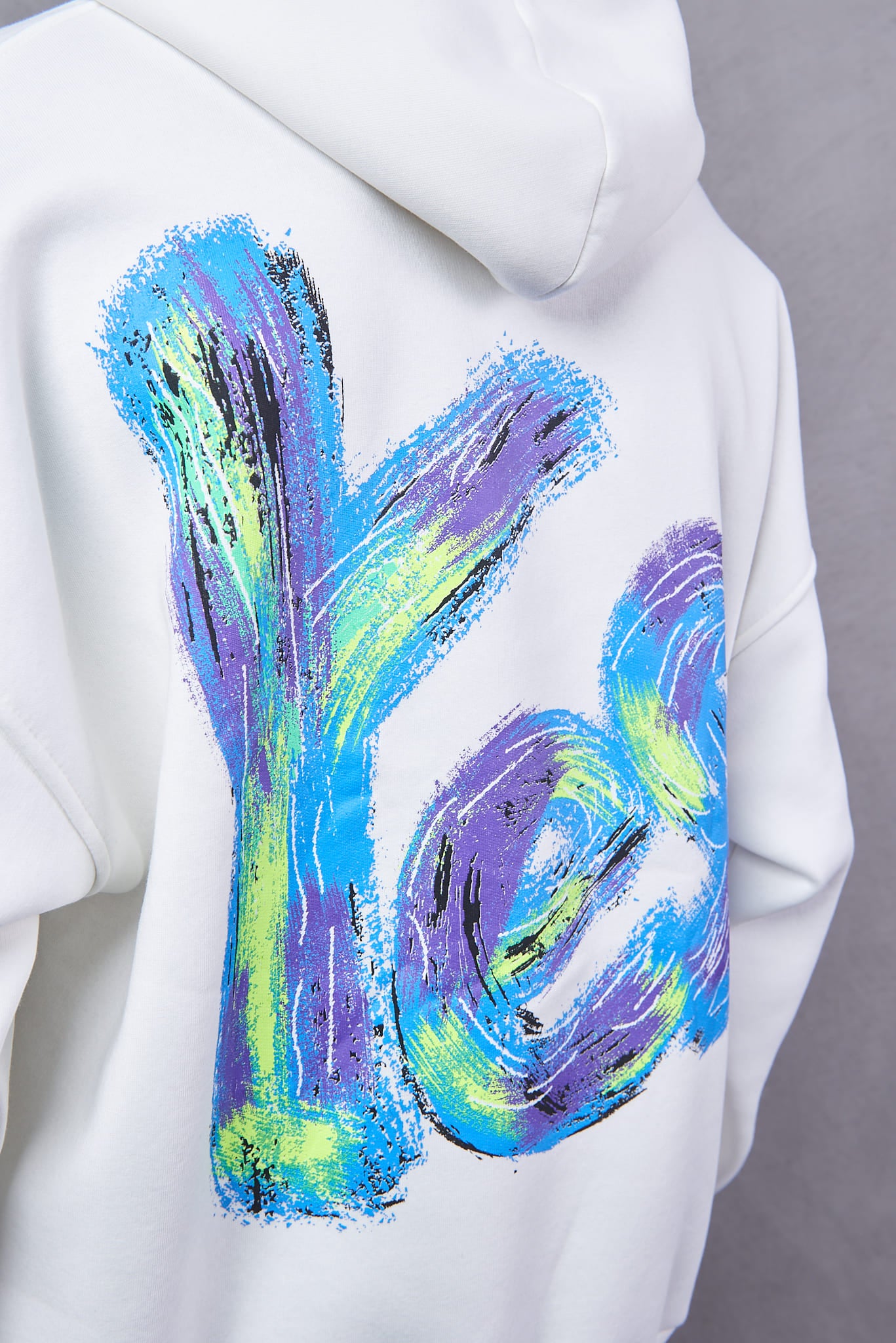 Applique Patch White Hoodie