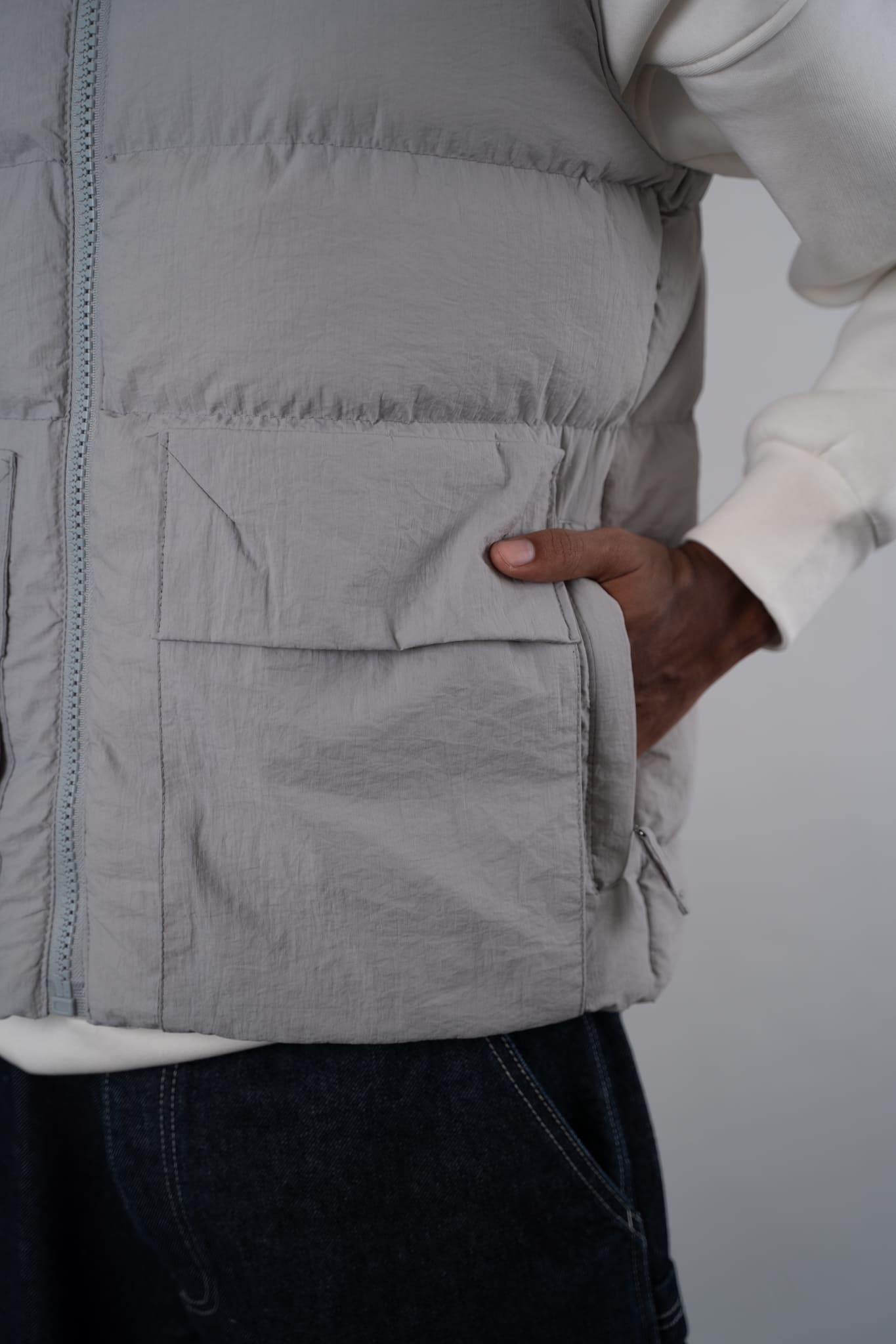 Men's Casual Stand Collar Down Vest