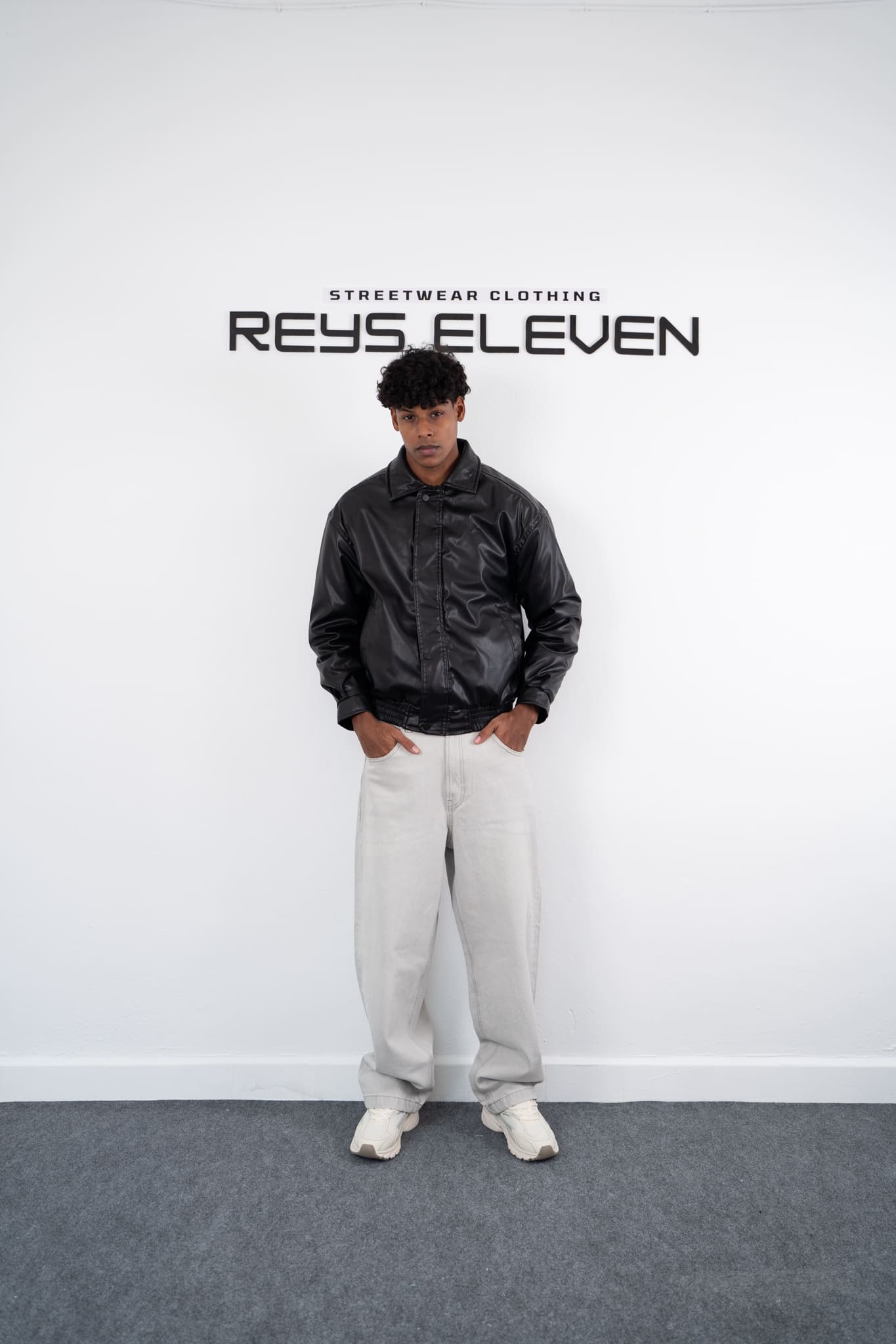Oversized Leather Jacket — Men’s