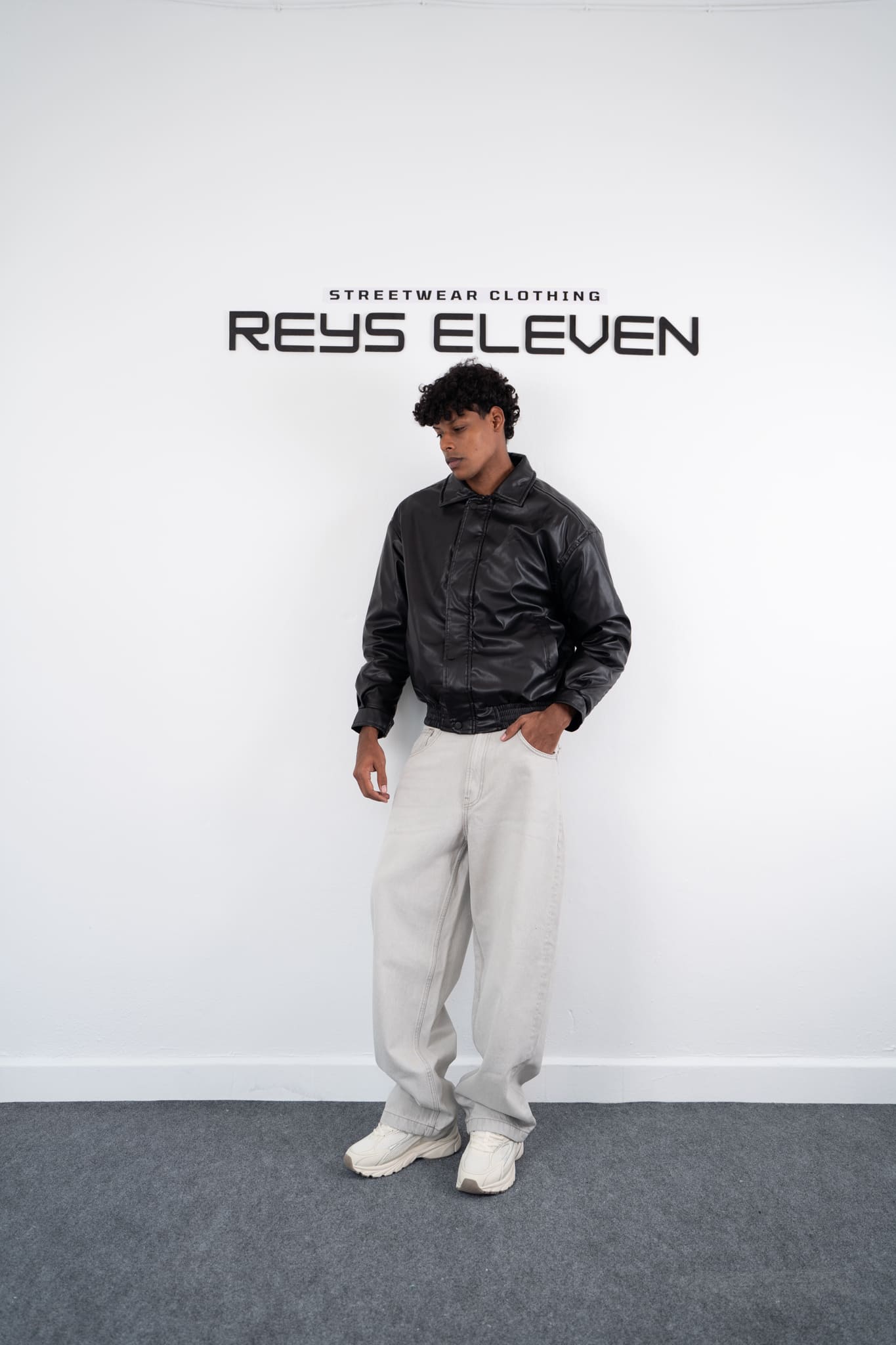 Oversized Leather Jacket — Men’s