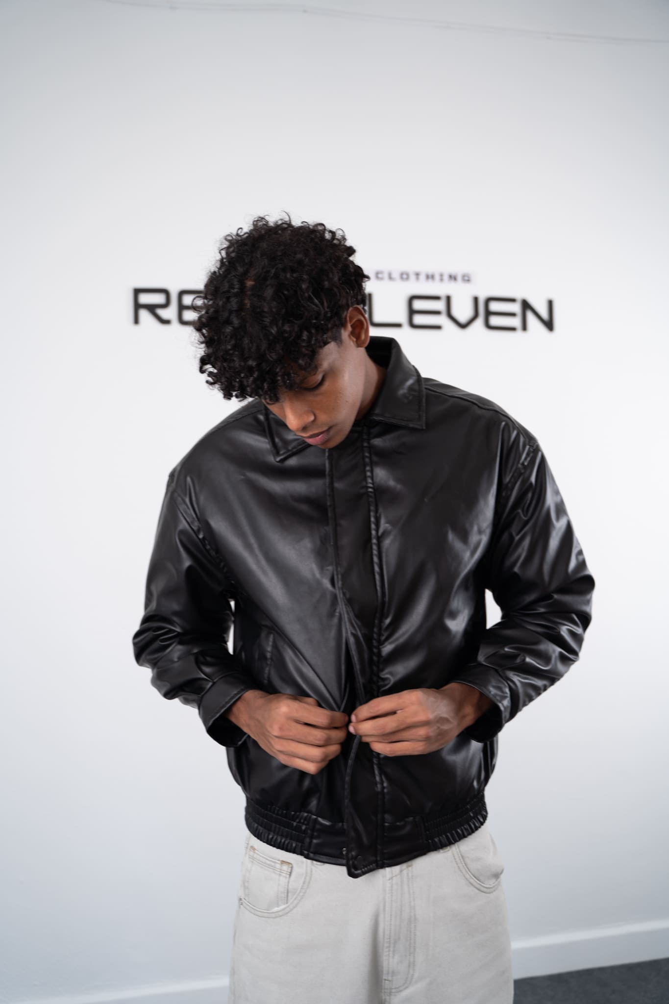 Oversized Leather Jacket — Men’s