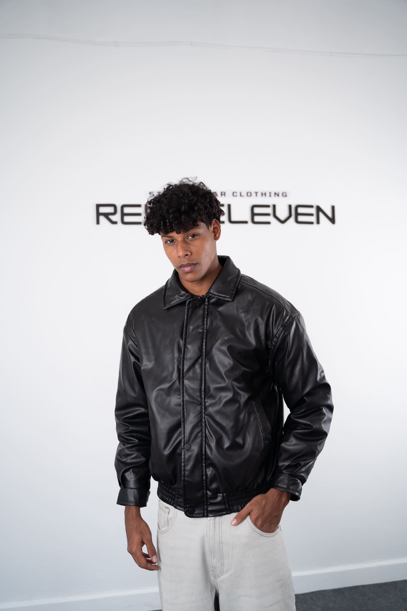 Oversized Leather Jacket — Men’s