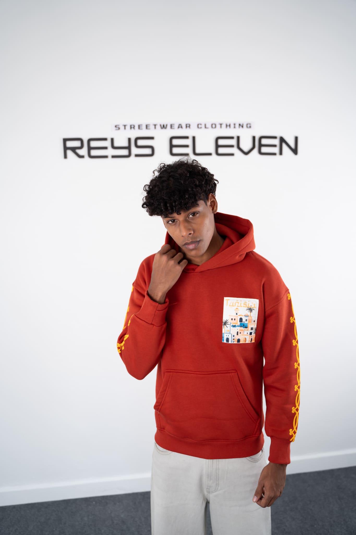 Street Graphic Red Hoodie