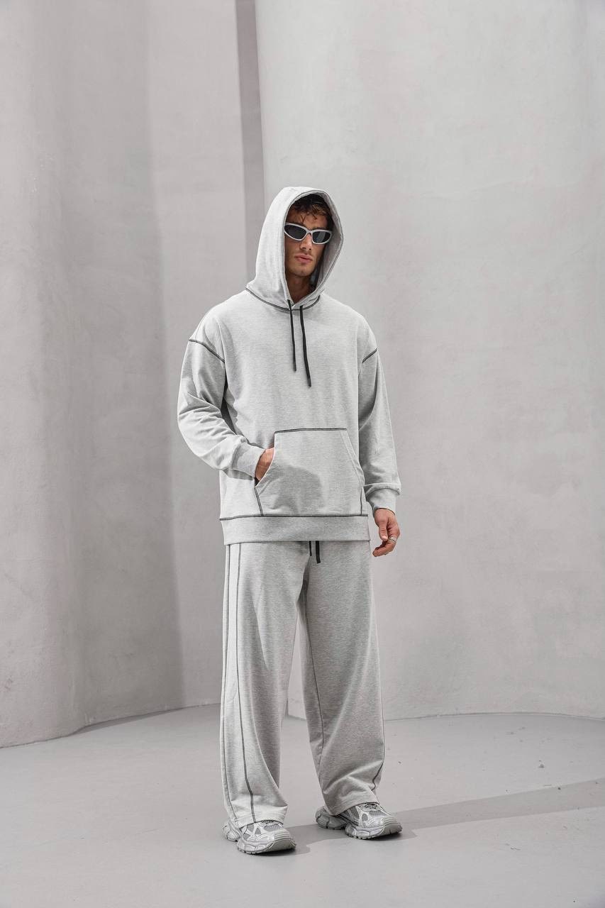 Contrast Stitch Oversized Hoodie – Minimal Street Style Essential
