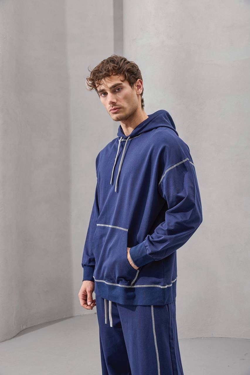 Contrast Stitch Oversized Hoodie – Minimal Street Style Essential