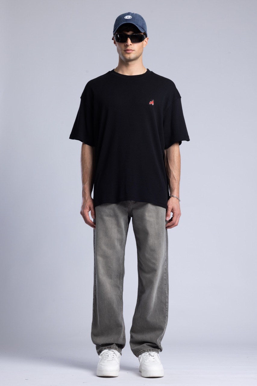 Relax Graphic Black T-Shirt