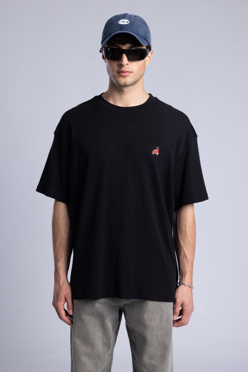 Relax Graphic Black T-Shirt