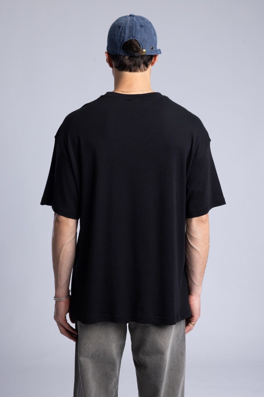 Relax Graphic Black T-Shirt