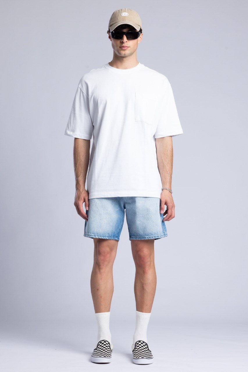 White Pocket T-Shirt for Men - Casual & Comfortable