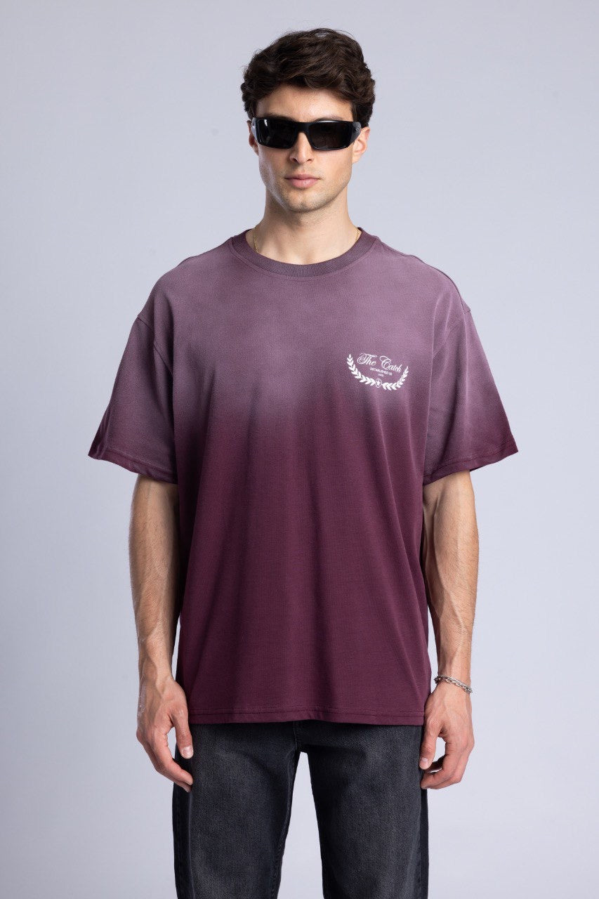 Purple Ombre Tie-Dye Graphic T-Shirt for Men