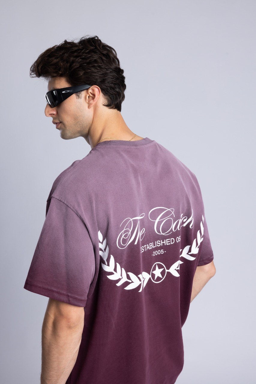 Purple Ombre Tie-Dye Graphic T-Shirt for Men