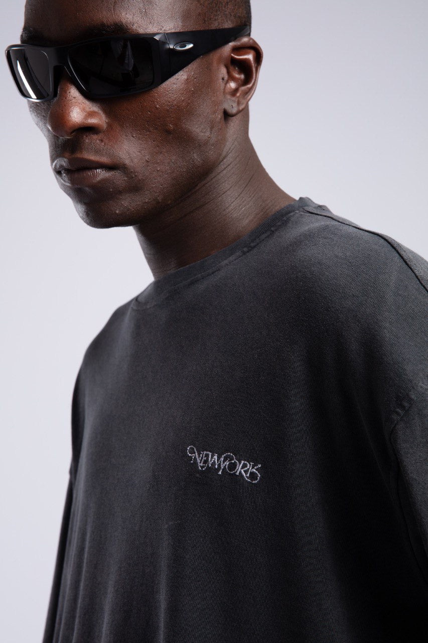 Oversized Black Washed T-Shirt for Streetwear Style