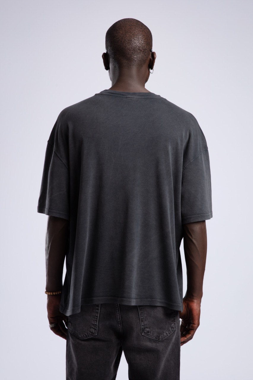 Oversized Black Washed T-Shirt for Streetwear Style
