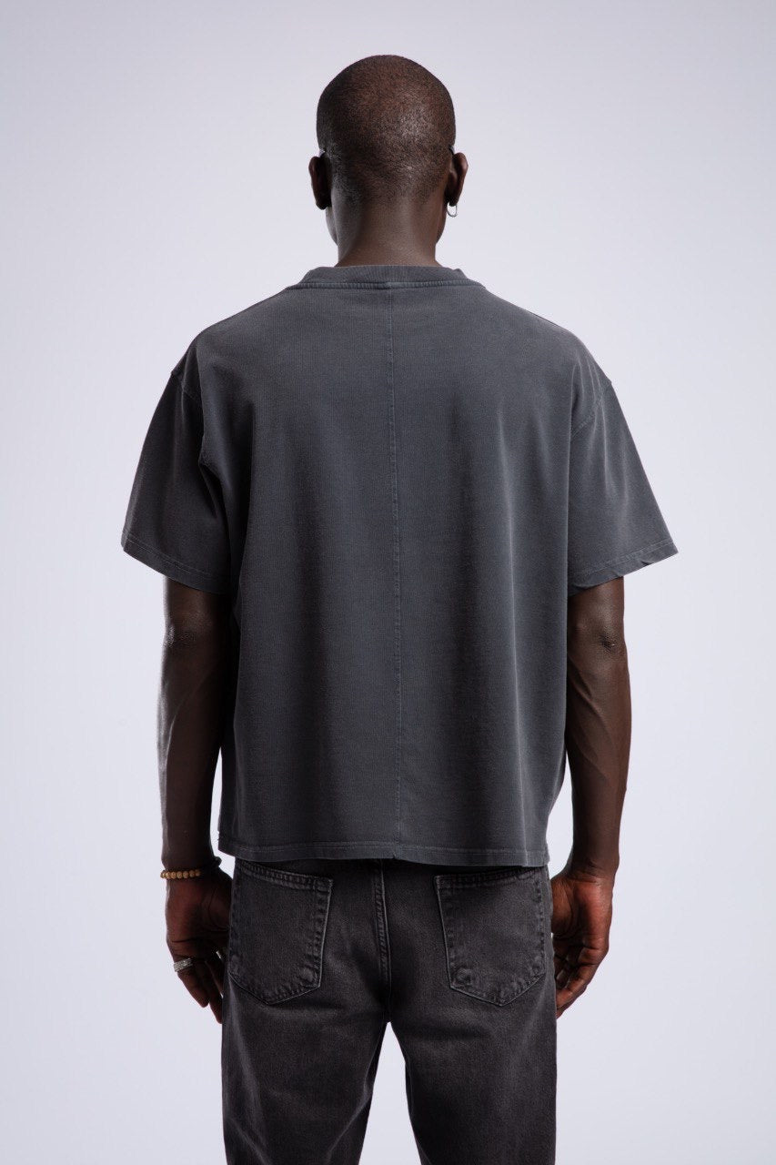 Vintage Black T-Shirt with Bold 88 Patch Design