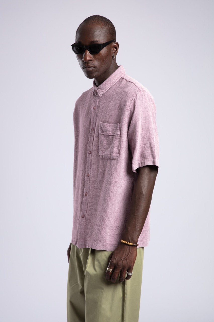 Pink Shirt & Olive Wide-Leg Pants Summer Set