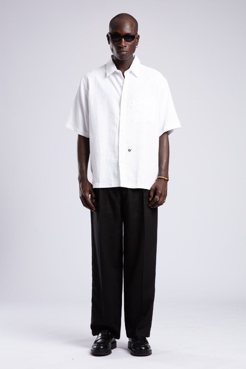 Men's White Short Sleeve Shirt