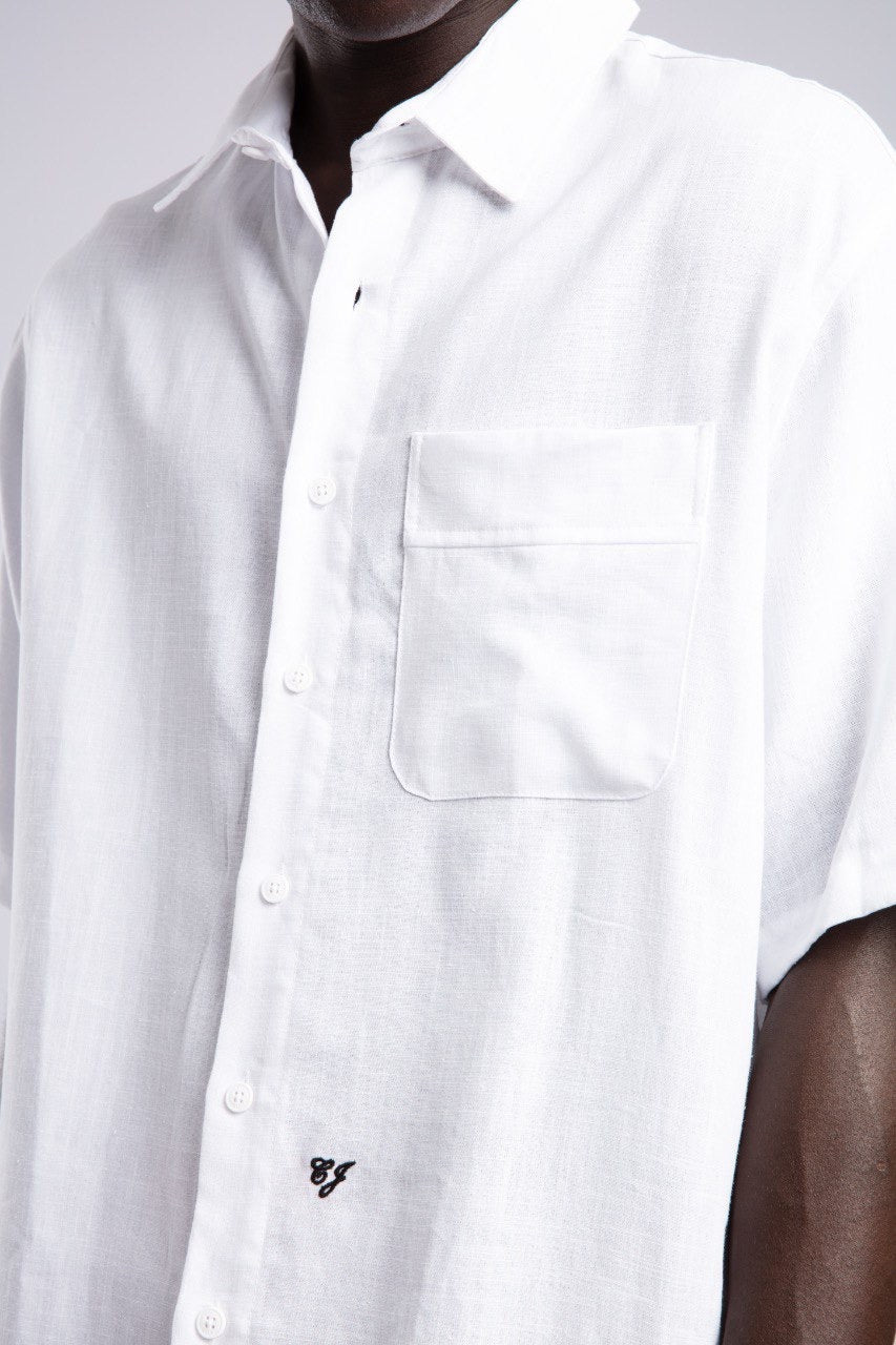 Men's White Short Sleeve Shirt