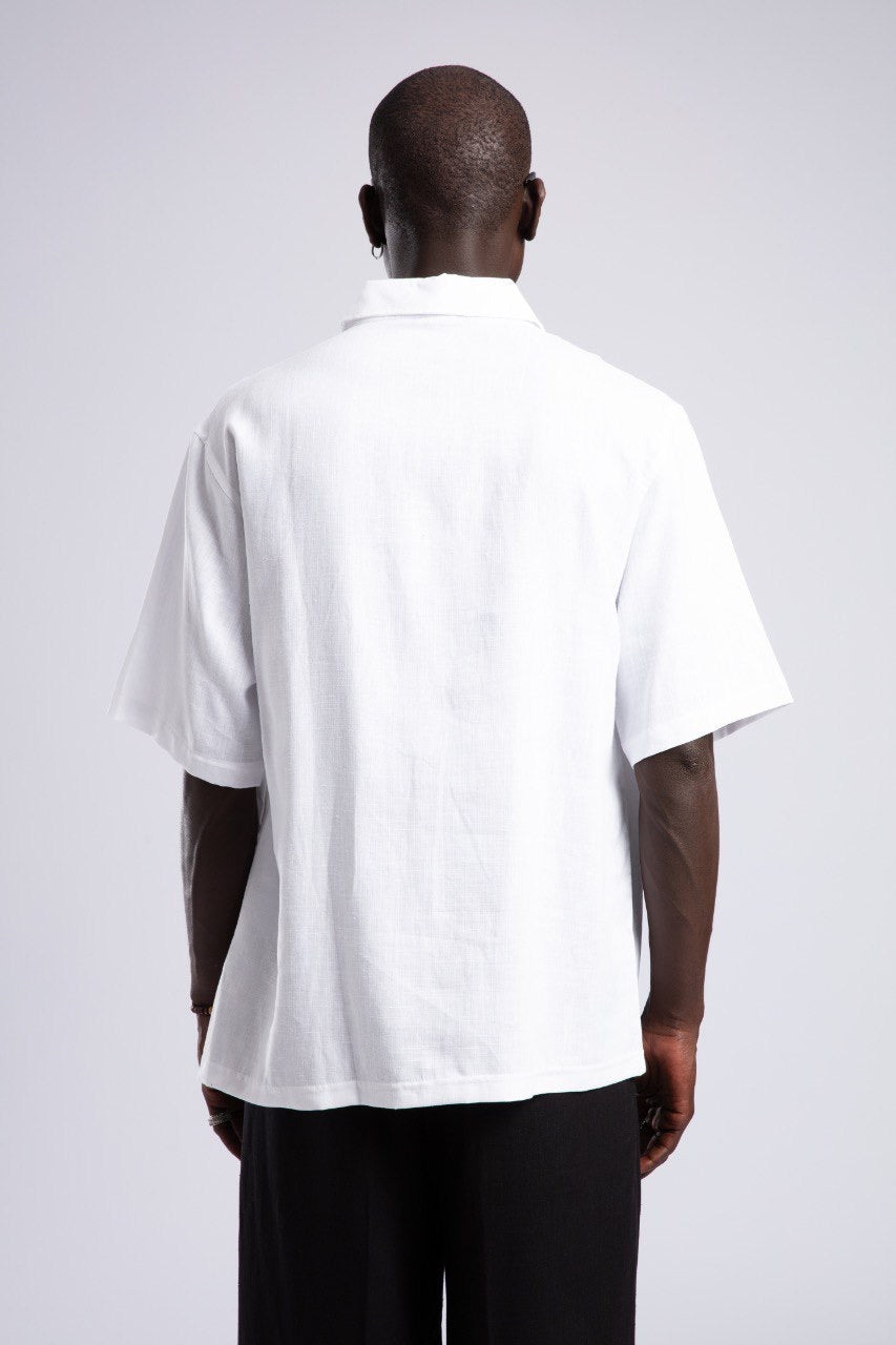 Men's White Short Sleeve Shirt