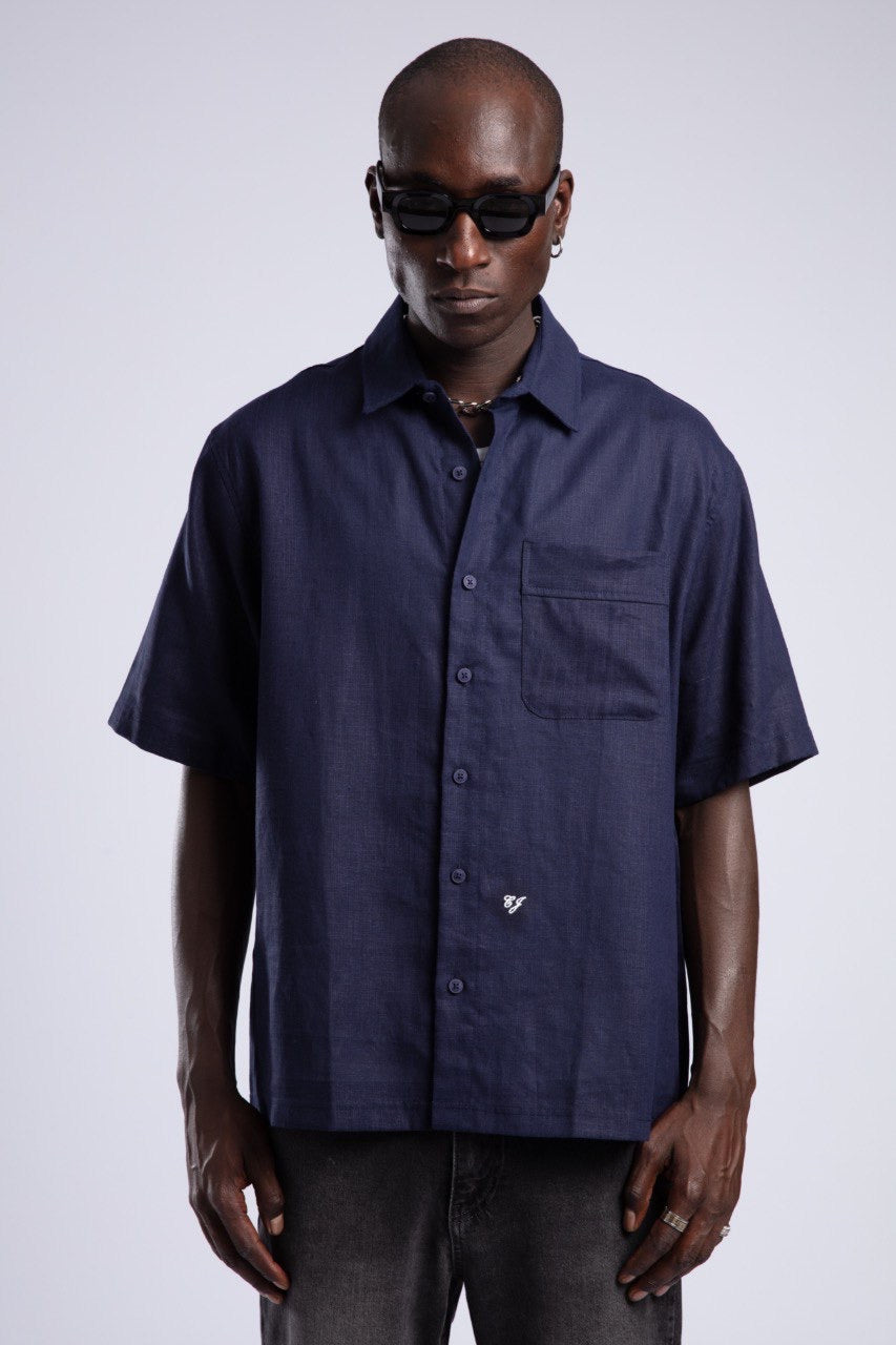 Men's Navy Short Sleeve Shirt