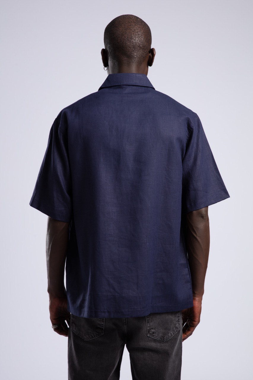 Men's Navy Short Sleeve Shirt