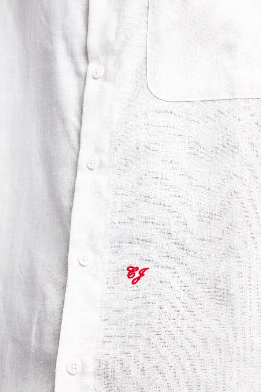 Men's White Short Sleeve Shirt & Navy Shorts Set