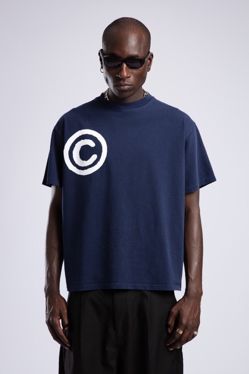 Men's Navy Blue T-Shirt with Logo